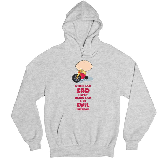 family guy be evil instead hoodie hooded sweatshirt winterwear tv & movies buy online usa united states of america the banyan tee tbt men women girls boys unisex gray - stewie griffin dialogue