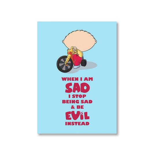 family guy be evil instead poster wall art buy online united states of america usa the banyan tee tbt a4 - stewie griffin dialogue