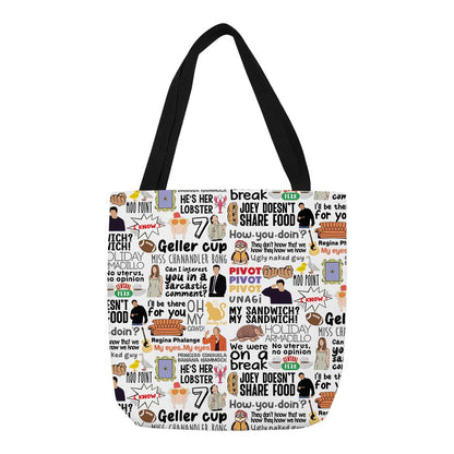 friends tote bag college school gym tv shows & movies buy online united states of america usa the banyan tee tbt men women girls boys unisex