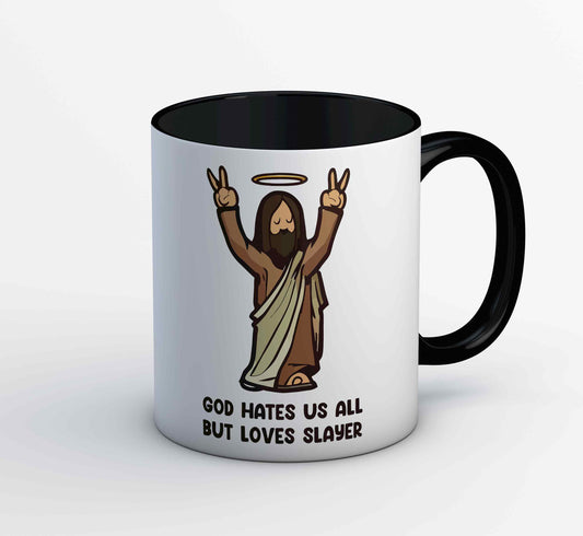 slayer god loves slayer mug coffee ceramic music band buy online usa united states of america the banyan tee tbt men women girls boys unisex