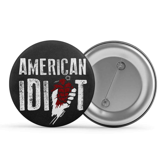 green day american idiot badge pin button music band buy online united states of america usa the banyan tee tbt men women girls boys unisex