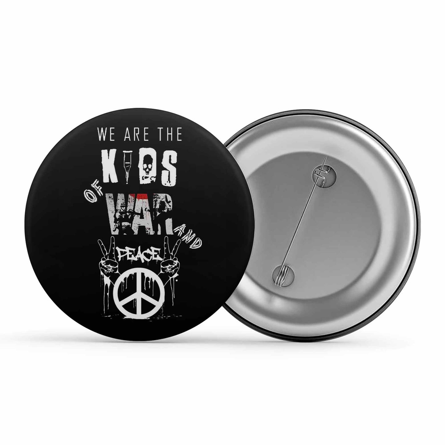 green day kids of war and peace badge pin button music band buy online united states of america usa the banyan tee tbt men women girls boys unisex