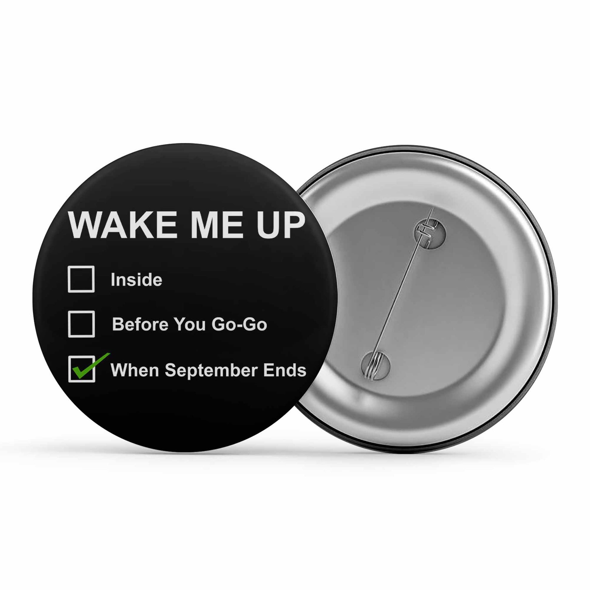 green day wake me up when september ends badge pin button music band buy online united states of america usa the banyan tee tbt men women girls boys unisex