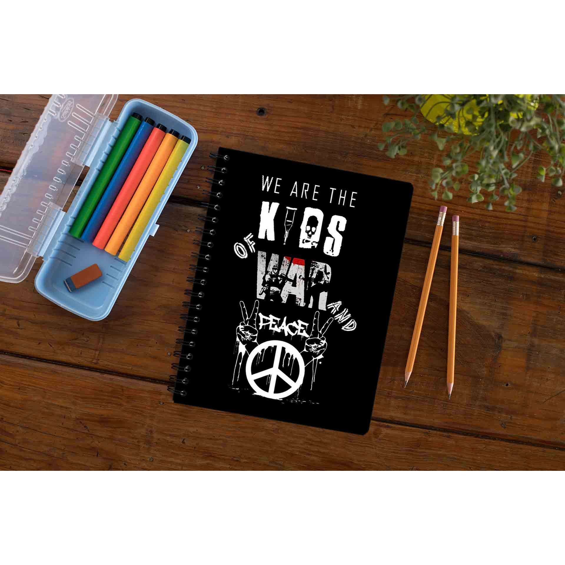 green day kids of war and peace notebook notepad diary buy online united states of america usa the banyan tee tbt unruled