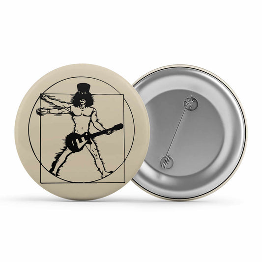 guns n' roses the vitruvian guitar man - slash badge pin button music band buy online united states of america usa the banyan tee tbt men women girls boys unisex