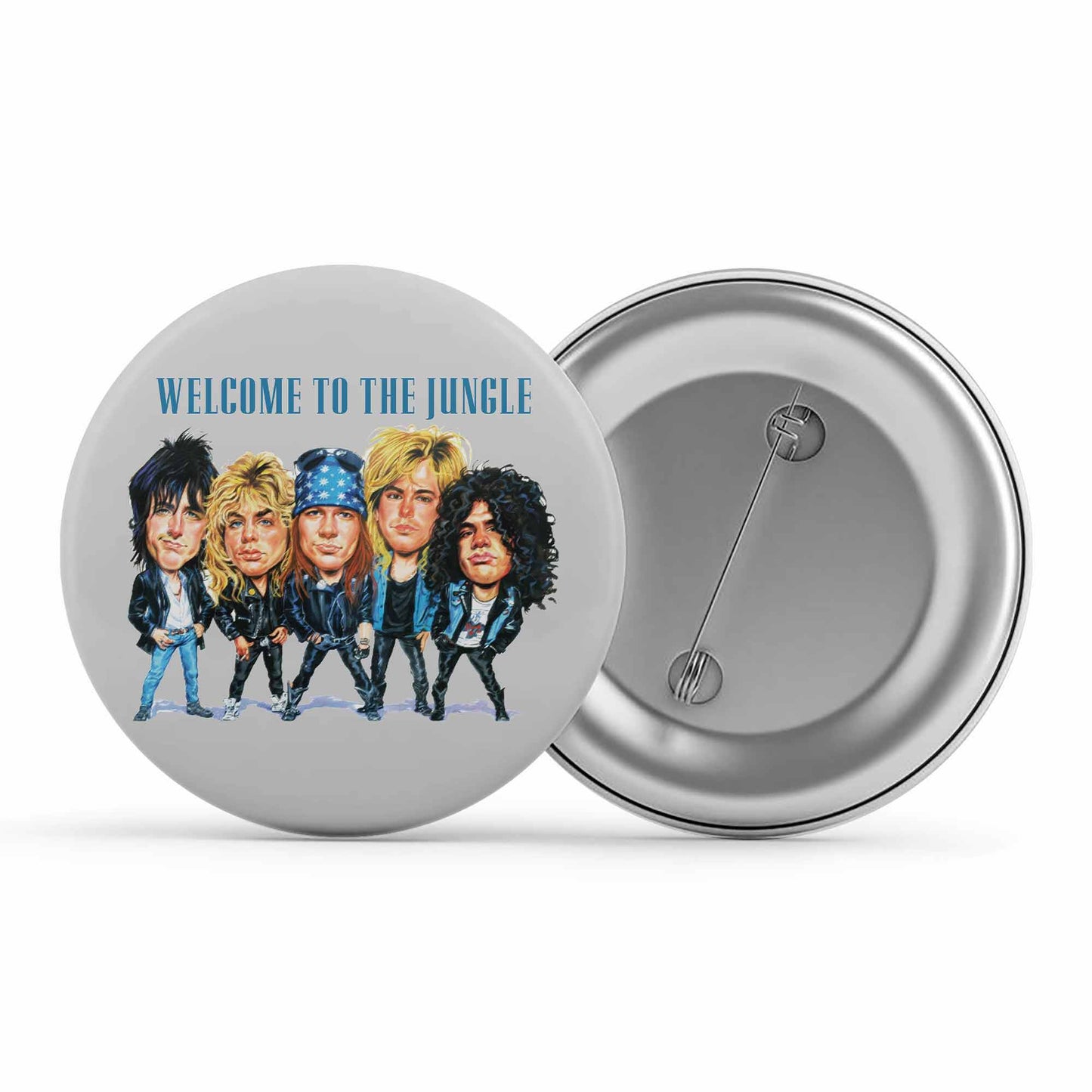 guns n' roses welcome to the jungle badge pin button music band buy online united states of america usa the banyan tee tbt men women girls boys unisex