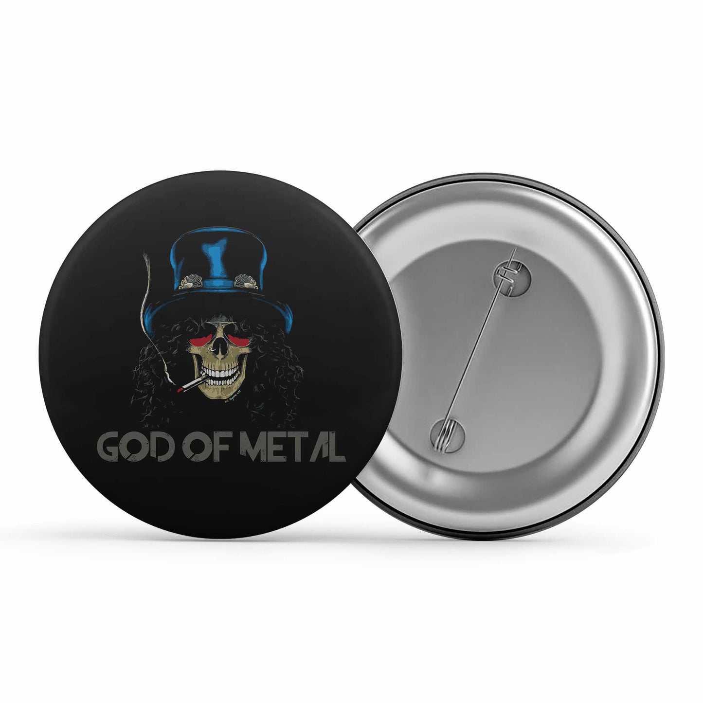 guns n' roses god of metal - slash badge pin button music band buy online united states of america usa the banyan tee tbt men women girls boys unisex