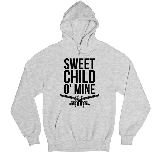 guns n' roses sweet child o' mine hoodie hooded sweatshirt winterwear music band buy online usa united states of america the banyan tee tbt men women girls boys unisex gray