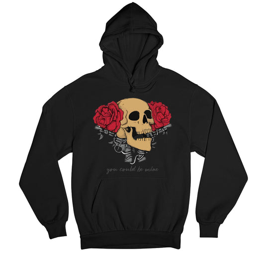 guns n' roses you could be mine hoodie hooded sweatshirt winterwear music band buy online usa united states of america the banyan tee tbt men women girls boys unisex black