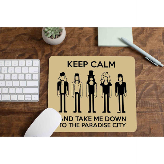 guns n' roses keep calm - paradise city mousepad logitech large anime music band buy online united states of america usa the banyan tee tbt men women girls boys unisex