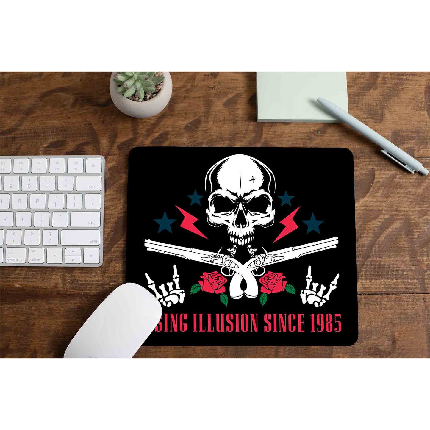 guns n' roses using illusion since 1985 mousepad logitech large anime music band buy online united states of america usa the banyan tee tbt men women girls boys unisex