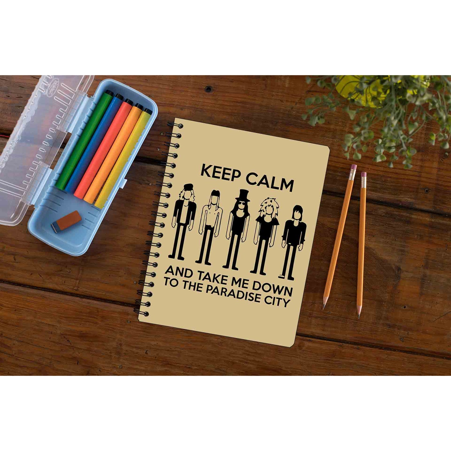 guns n' roses keep calm - paradise city notebook notepad diary buy online united states of america usa the banyan tee tbt unruled