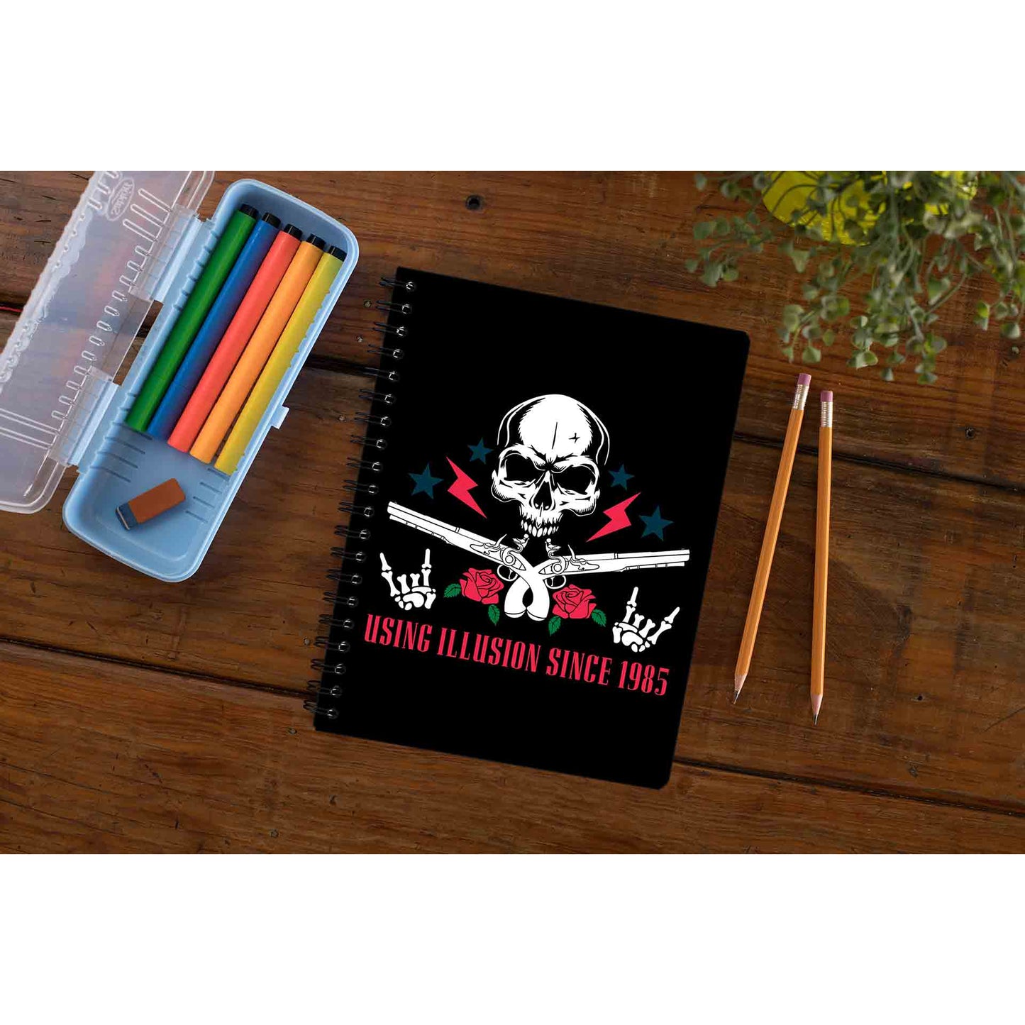 guns n' roses using illusion since 1985 notebook notepad diary buy online united states of america usa the banyan tee tbt unruled