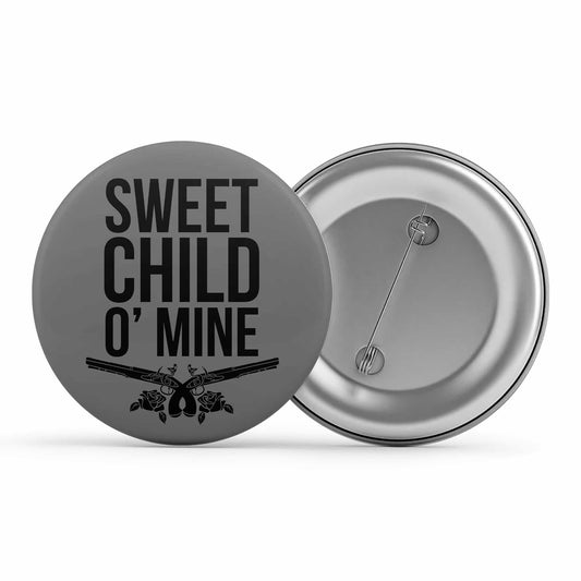 guns n' roses sweet child o' mine badge pin button music band buy online united states of america usa the banyan tee tbt men women girls boys unisex