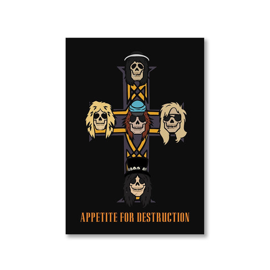 guns n' roses appetite for destruction poster wall art buy online united states of america usa the banyan tee tbt a4