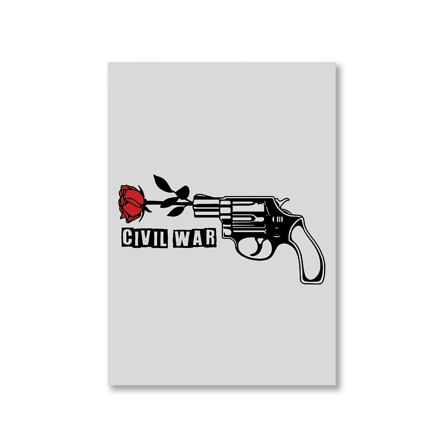 guns n' roses civil war poster wall art buy online united states of america usa the banyan tee tbt a4