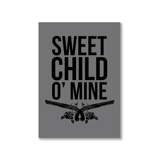 guns n' roses sweet child o' mine poster wall art buy online united states of america usa the banyan tee tbt a4