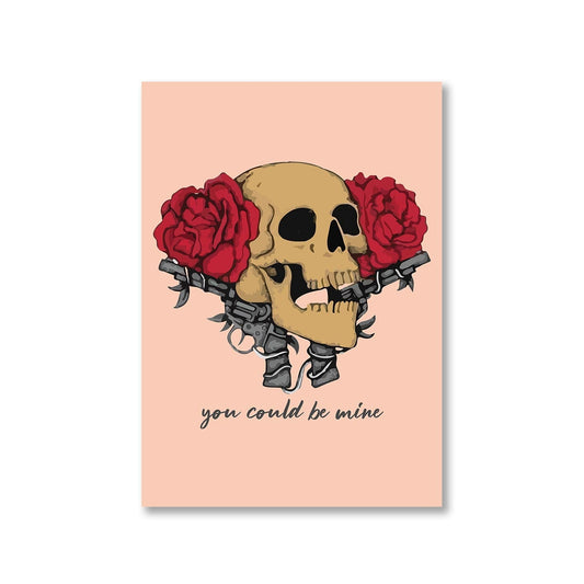 guns n' roses you could be mine poster wall art buy online united states of america usa the banyan tee tbt a4