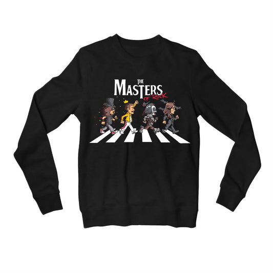 guns n' roses the masters of rock sweatshirt upper winterwear music band buy online united states of america usa the banyan tee tbt men women girls boys unisex black