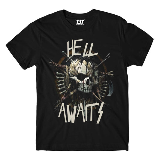 slayer hell awaits t-shirt music band buy online usa united states the banyan tee tbt men women girls boys unisex black