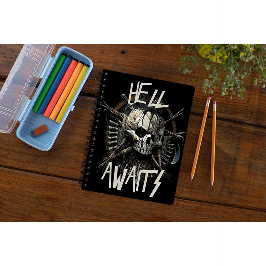 slayer hell awaits notebook notepad diary buy online united states of america usa the banyan tee tbt unruled