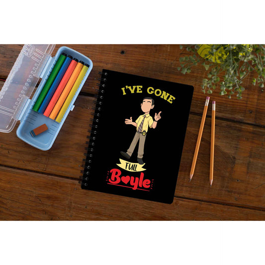 brooklyn nine-nine gone full boyle notebook notepad diary buy online united states of america usa the banyan tee tbt unruled detective jake peralta terry charles boyle gina linetti andy samberg merchandise clothing acceessories