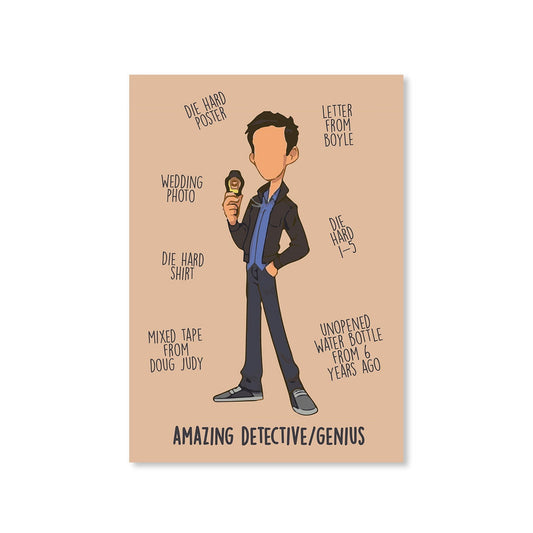 brooklyn nine-nine jake peralta poster wall art buy online united states of america usa the banyan tee tbt a4 clothing accessories merchandise