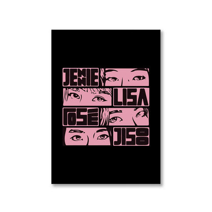 black pink jennie poster wall art buy online united states of america usa the banyan tee tbt a4 song k pop jennie lisa jisoo rose