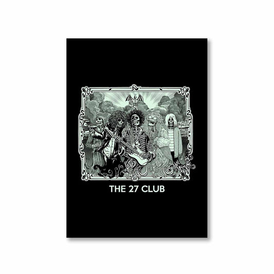 jimi hendrix the 27 club poster wall art buy online united states of america usa the banyan tee tbt a4