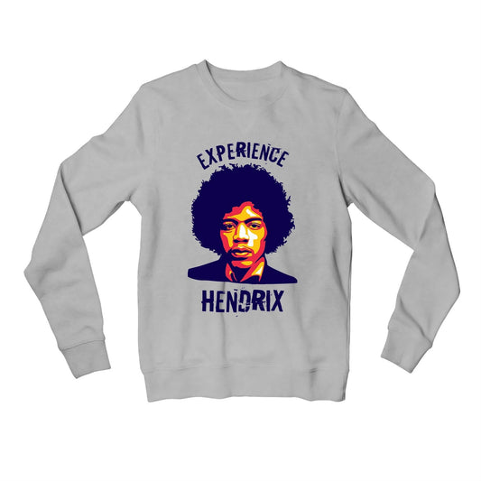 jimi hendrix experience hendrix sweatshirt upper winterwear music band buy online united states of america usa the banyan tee tbt men women girls boys unisex gray