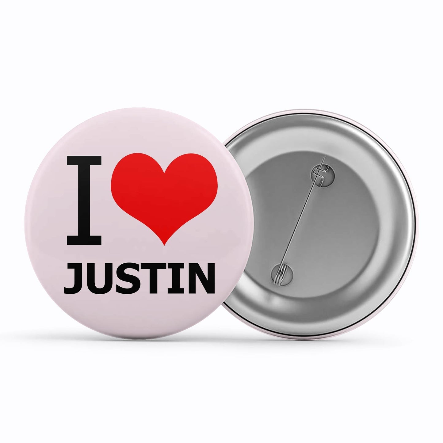 justin bieber i love justin badge pin button music band buy online united states of america usa the banyan tee tbt men women girls boys unisex