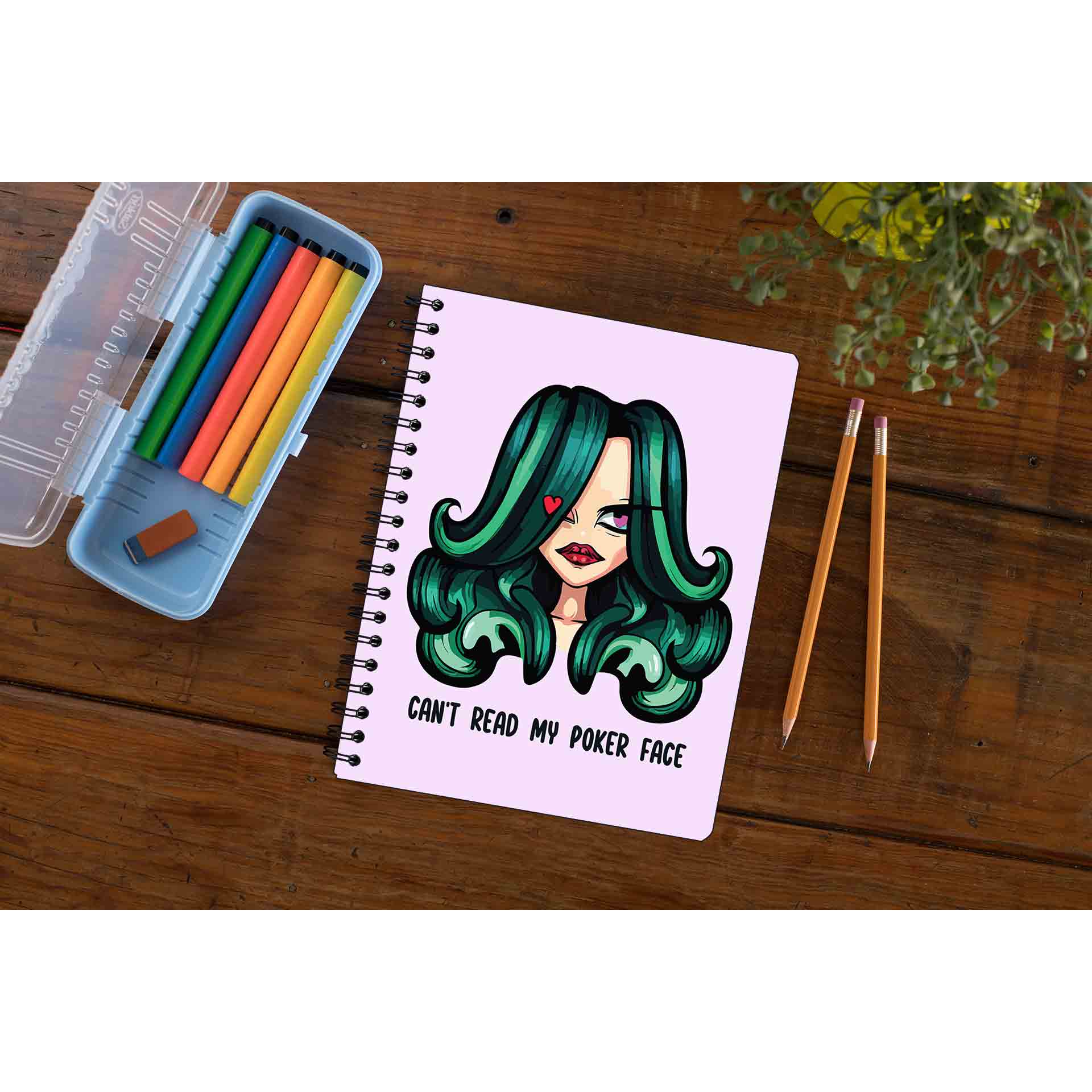 lady gaga poker face notebook notepad diary buy online united states of america usa the banyan tee tbt unruled