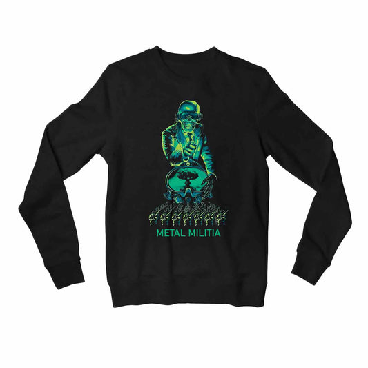 megadeth metal militia sweatshirt upper winterwear music band buy online united states of america usa the banyan tee tbt men women girls boys unisex black