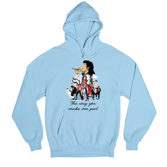 michael jackson the way you make me feel hoodie hooded sweatshirt winterwear music band buy online usa united states of america the banyan tee tbt men women girls boys unisex baby blue