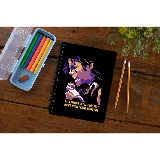 michael jackson care about us notebook notepad diary buy online united states of america usa the banyan tee tbt unruled