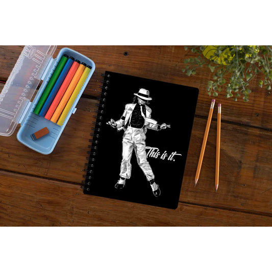 michael jackson this is it notebook notepad diary buy online united states of america usa the banyan tee tbt unruled