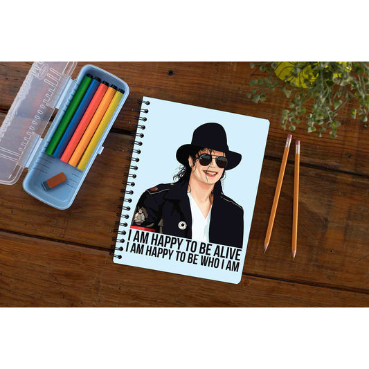michael jackson happy to be who i am notebook notepad diary buy online united states of america usa the banyan tee tbt unruled