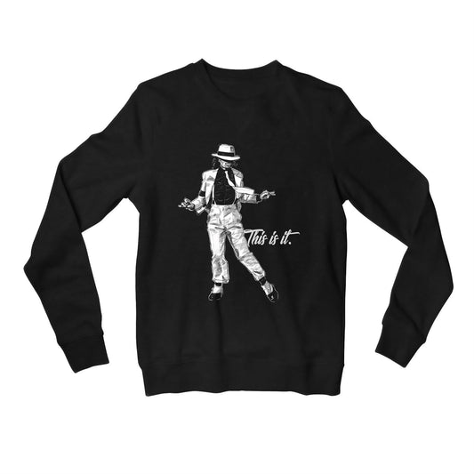 michael jackson this is it sweatshirt upper winterwear music band buy online united states of america usa the banyan tee tbt men women girls boys unisex black