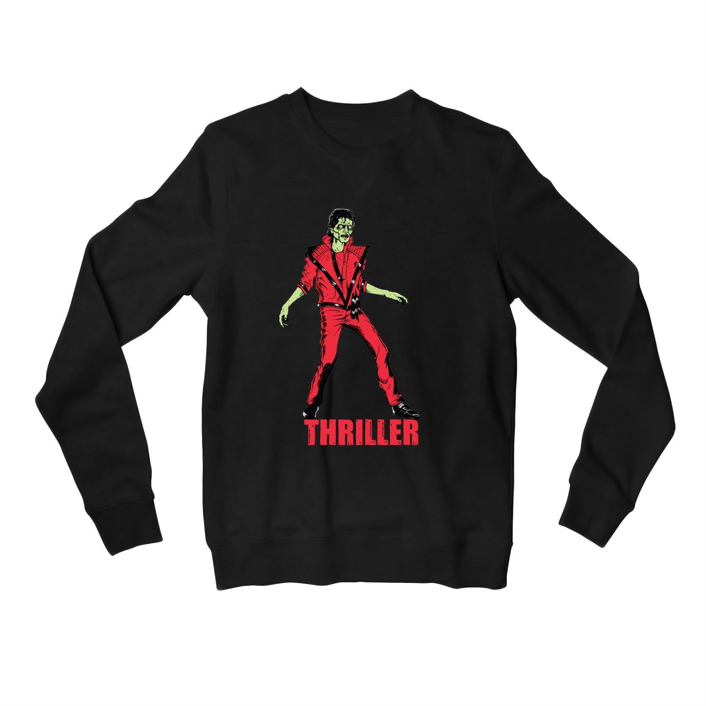 michael jackson thriller sweatshirt upper winterwear music band buy online united states of america usa the banyan tee tbt men women girls boys unisex black