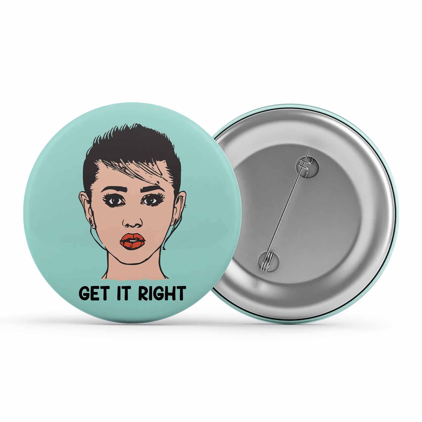 miley cyrus get it right badge pin button music band buy online united states of america usa the banyan tee tbt men women girls boys unisex