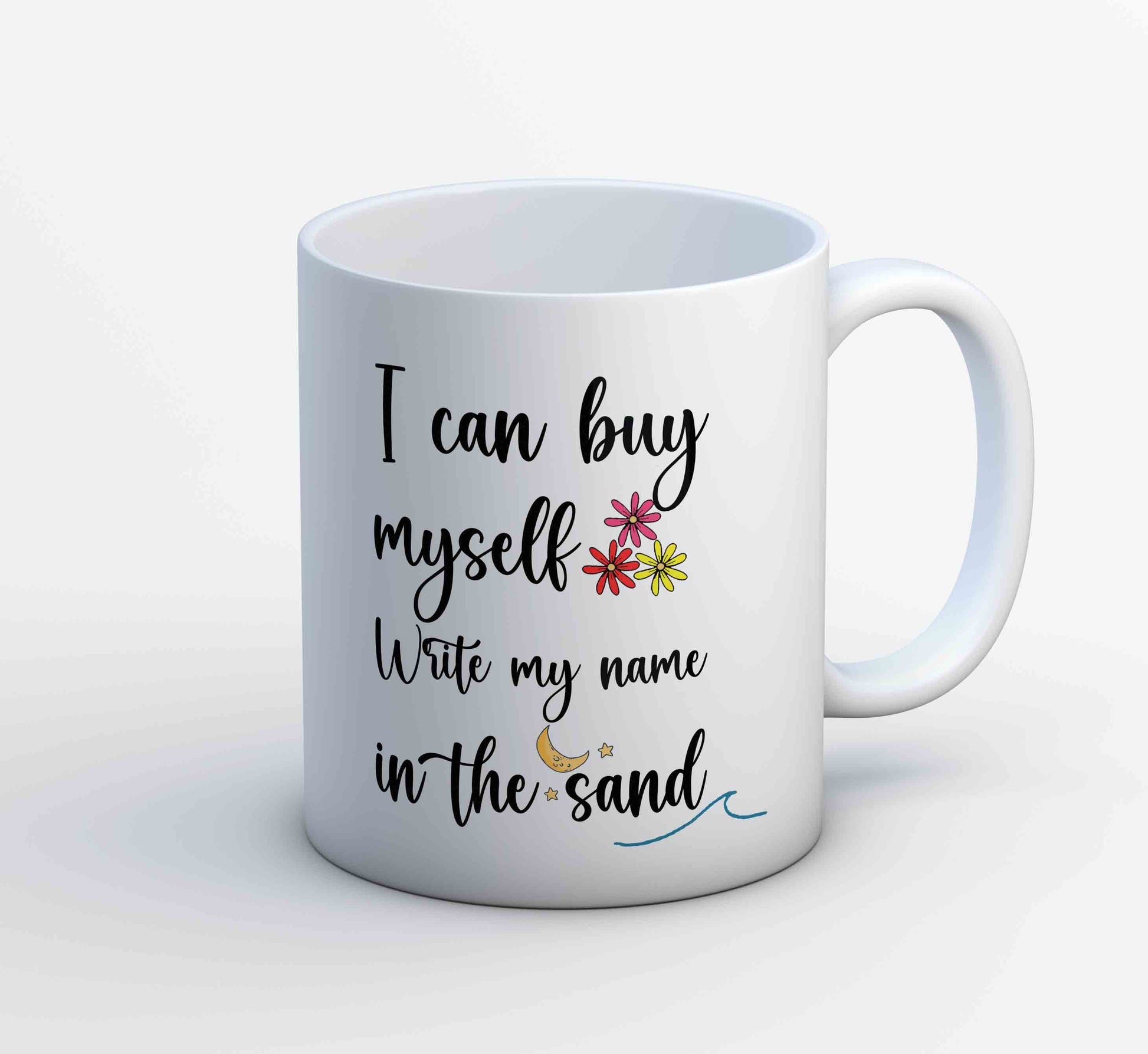 miley cyrus flowers mug coffee ceramic music band buy online usa united states of america the banyan tee tbt men women girls boys unisex  i can buy myself flowers