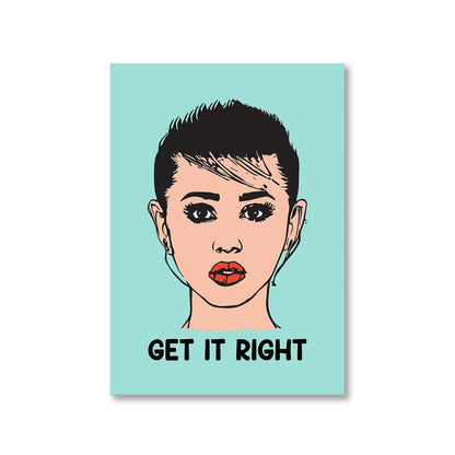 miley cyrus get it right poster wall art buy online united states of america usa the banyan tee tbt a4