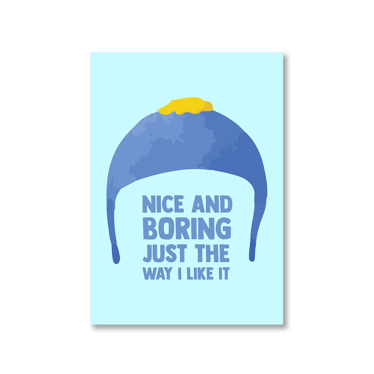 south park nice & boring poster wall art buy online united states of america usa the banyan tee tbt a4 south park kenny cartman stan kyle cartoon character illustration