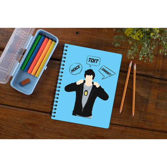 brooklyn nine-nine noice toit smort notebook notepad diary buy online united states of america usa the banyan tee tbt unruled detective jake peralta terry charles boyle gina linetti andy samberg merchandise clothing acceessories