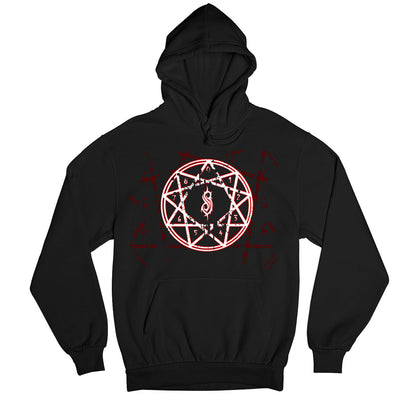 slipknot nonagram hoodie hooded sweatshirt winterwear music band buy online usa united states of america the banyan tee tbt men women girls boys unisex black