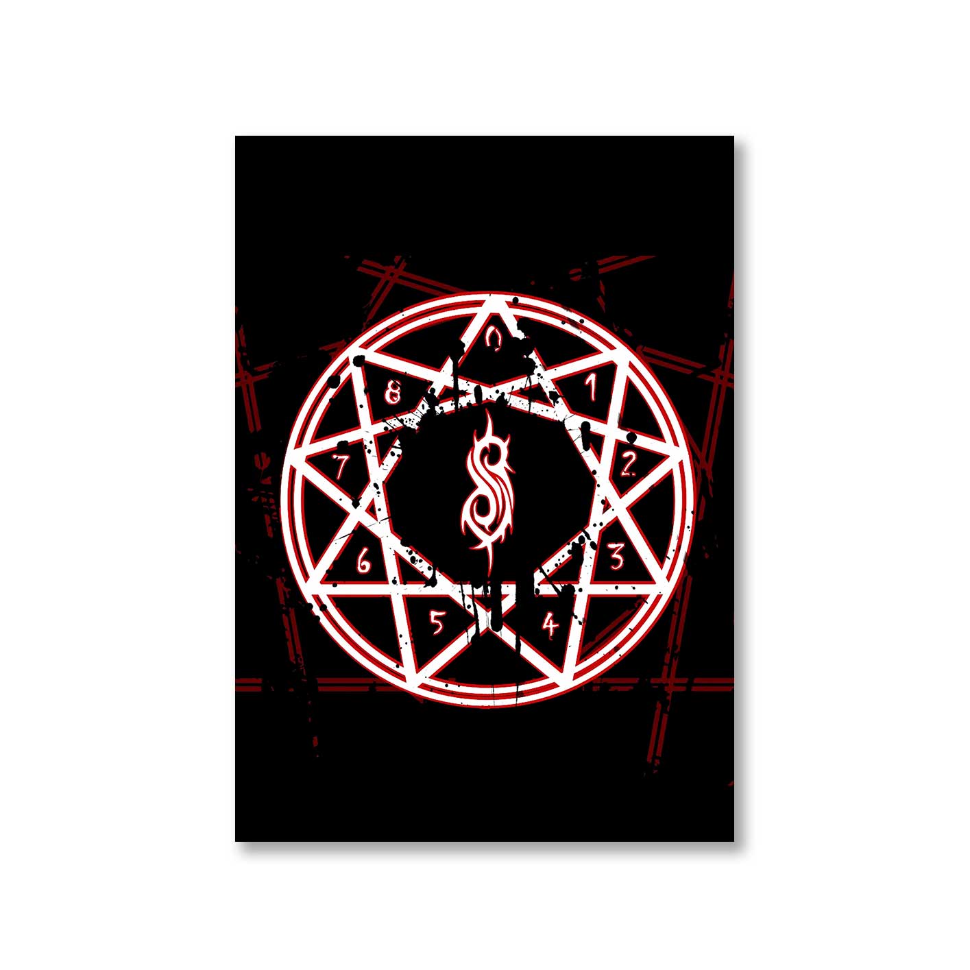 slipknot nonagram poster wall art buy online united states of america usa the banyan tee tbt a4