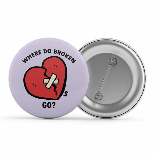 one direction where do broken hearts go badge pin button music band buy online united states of america usa the banyan tee tbt men women girls boys unisex