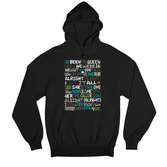 one direction steal my girl hoodie hooded sweatshirt winterwear music band buy online usa united states of america the banyan tee tbt men women girls boys unisex black