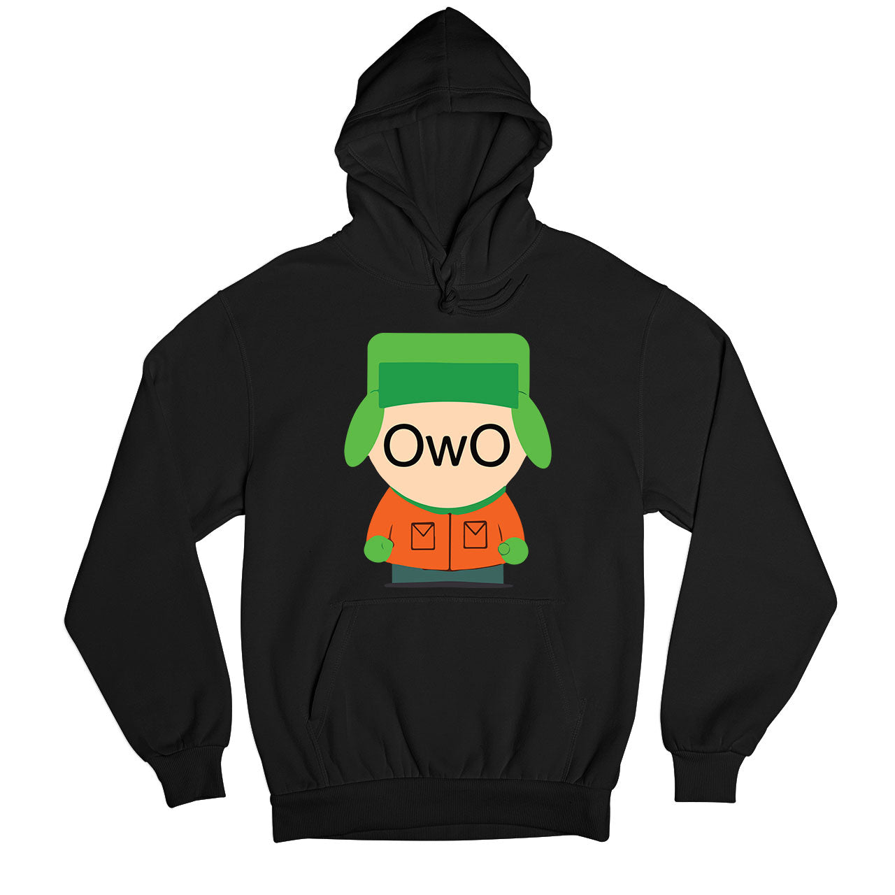 south park owo hoodie hooded sweatshirt winterwear tv & movies buy online usa united states of america the banyan tee tbt men women girls boys unisex black south park kenny cartman stan kyle cartoon character illustration owo