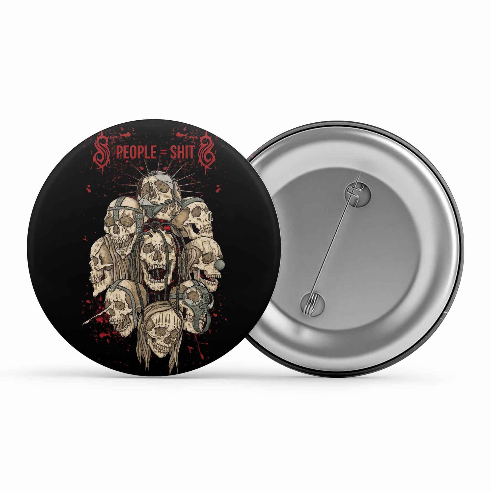 slipknot people equal to shit badge pin button music band buy online united states of america usa the banyan tee tbt men women girls boys unisex